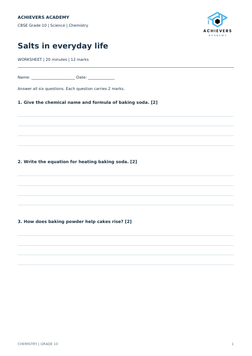 First page of Salts in everyday life